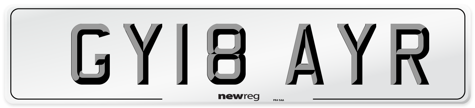 GY18 AYR Number Plate from New Reg